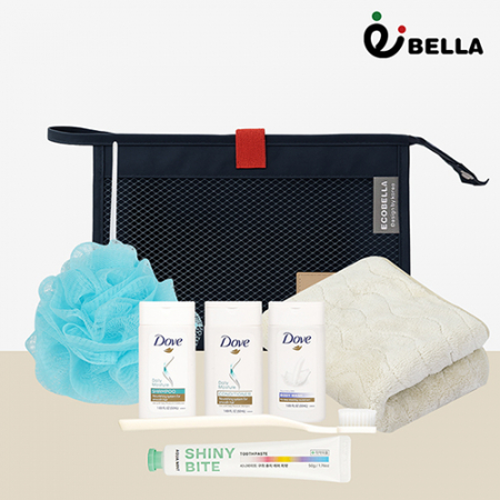 [에코벨라] 투톤 배색 메쉬파우치 여행용 세트 (B) #2