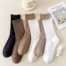 작은이미지: 긴목양말 여성양말 무지양말 교복양말 골지양말 #2