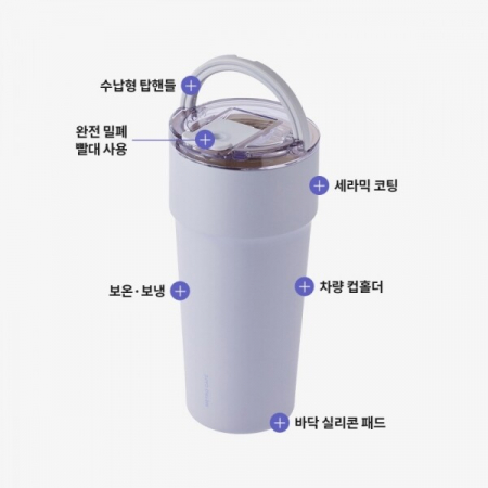 락앤락메트로카페세라믹탑핸들텀블러-900ml #4