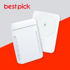 베스트픽 5000mAh PD 22.5W 마이핏 카드수납 맥세이프 보조배터리(디자인 커스텀 스티커)