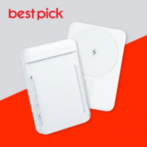 베스트픽 5000mAh PD 22.5W 마이핏 카드수납 맥세이프 보조배터리(디자인 커스텀 스티커)