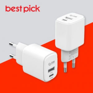 베스트픽 가정용 PD 25W 2포트 헤드 USB-C/A (케이블 미포함) 어댑터 충전기