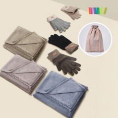 세트)투톤 터치장갑+무릎담요