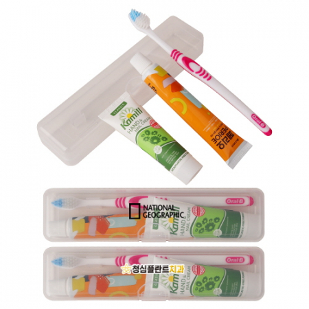 카밀 핸드크림 고급 클립 케이스 오랄비 고탄력 미세모 칫솔 페리오 치약 세트 #2