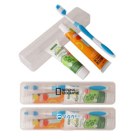 카밀 핸드크림 고급 클립 케이스 페리오 치약 칫솔 세트 #2