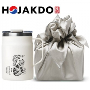 한국전통 호작도 파우더 머그 독도보틀 480ml 보자기포장 선물세트