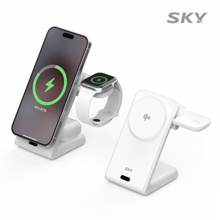 스카이 필 3in1 Qi2 맥세이프 고속 무선 충전기 W60Q #2