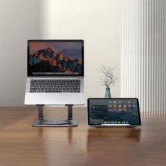 보스위즈 논슬립 패드 360도 회전 접이식 맥북 태블릿 노트북 거치대 받침대 BOS-AL26