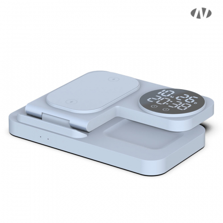 4in1 고속 무선충전 디지털 알람시계 NAO-M3100C 애플-갤럭시 #5