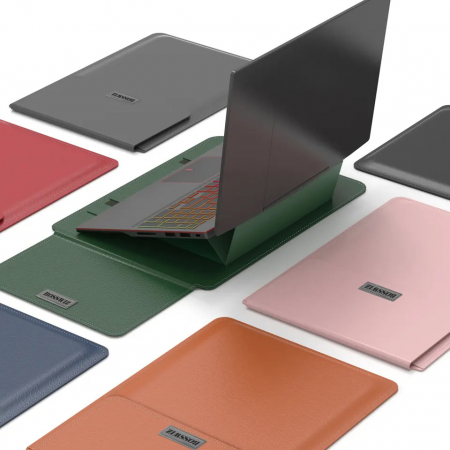 보스위즈 올인원 노트북 거치형 가죽 파우치 가방 BOS-PUC14(색상랜덤) #2