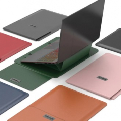 보스위즈 올인원 노트북 거치형 가죽 파우치 가방 BOS-PUC17(색상랜덤)