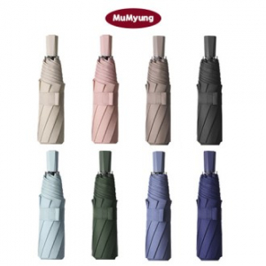 무명 8K 스퀘어 경량 수동 3단 우산