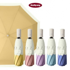 무명 8K 완전자동 투톤 파스텔 3단우산