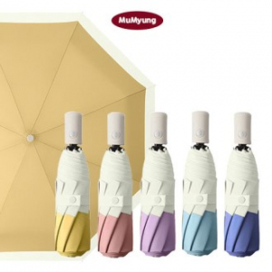 무명 8K 완전자동 투톤 파스텔 3단우산