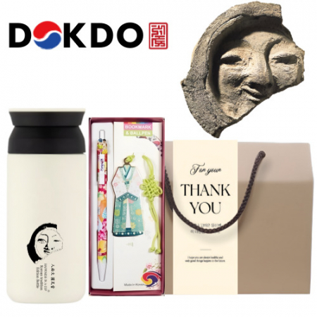 한국전통 신라의 미소 텀블러 독도보틀 트레블 350ml 볼펜 책갈피 북마크 기념품 선물세트 #3