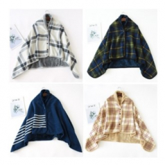 윈터리에 멀티 데일리웜 체크 망토 담요 블랭킷