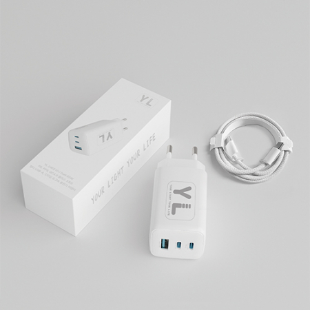 YL 2세대 미니 GaN 65W PD PPS QC4.0 플러스 3포트 멀티 USB-A C타입 초고속 충전기 어댑터 #3