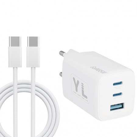 YL 2세대 미니 GaN 65W PD PPS QC4.0 플러스 3포트 멀티 USB-A C타입 초고속 충전기 어댑터 #2