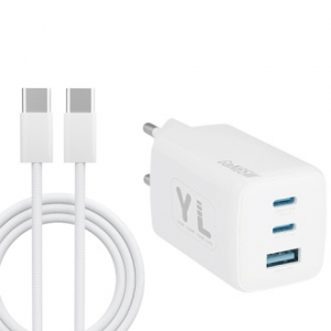 YL 2세대 미니 GaN 65W PD PPS QC4.0 플러스 3포트 멀티 USB-A C타입 초고속 충전기 어댑터