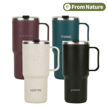 [프롬네이쳐] 친환경 커피가루 우디 핸들 텀블러 750ml #4