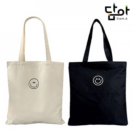 노티드담아 스마일 대형 에코백 숄더 가방 캔버스백 #2
