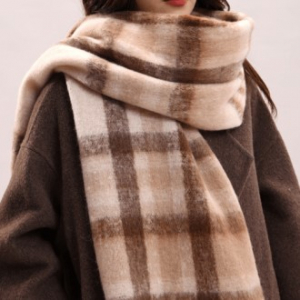 두꺼운 목도리 체크목도리 남녀공용목도리