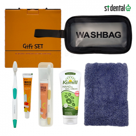 휴대용세면백 9호 신박한 송월타올 카밀핸드크림100ml LG칫솔치약 여행용세트 #2