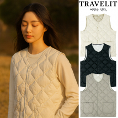 트래블잇 데일리 웜 초경량 패딩 조끼 방한용품
