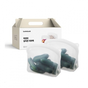 락앤락 프리미엄 실리콘 지퍼백 2종세트 1.2L+1.2L