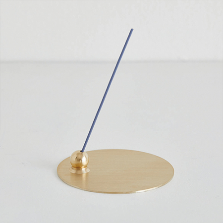 황동 동글이 인센스 홀더+코스터 세트(이니셜각인) #4