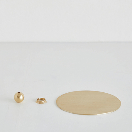 황동 동글이 인센스 홀더+코스터 세트(이니셜각인) #5