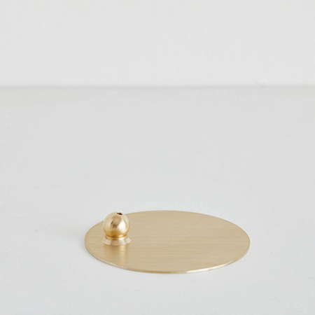 황동 동글이 인센스 홀더+코스터 세트(이니셜각인) #6