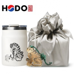 한국전통 민화 호랑이 머그컵 독도보틀 480ml 책갈피 북마크 보자기포장 선물세트