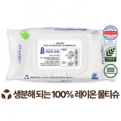 전도용 에코닉 생분해 화이트 화이트캡형 물티슈 60g (25/30매)