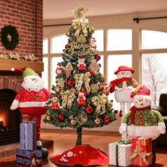 150cm 산타기프트 스카치 풍성 트리 전구포함 풀세트