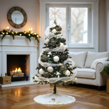 150cm 블랙벨 스카치 풍성 트리 전구포함 풀세트 #3