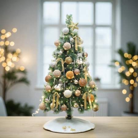 150cm 눈꽃 솔잎 리얼 트리 전구포함 풀세트 #2