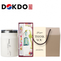 독도보틀 40240 파우더 머그컵 480ml 볼펜 책갈피 북마크 기념품 선물세트