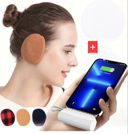 보온 발열 초간편(똑딱이 귀마개+도킹 보조배터리 5000mAh) #3