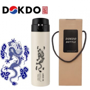 한국전통 민화 에디션 곤룡포 용그림 사수도 해룡 청룡 텀블러 원터치 진공 독도보틀 470ml