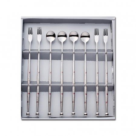 행복롱스푼포크세트(레이저8P) #2