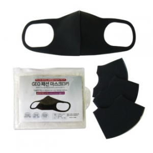 [GEO패션마스크(3P-블랙)] 비말마스크/KC인증/지퍼백 개별포장