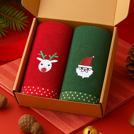 송월 크리스마스 프렌즈 2매 선물세트(크라프트+띠지) #4