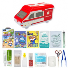 엠블런스 구급케이스+어린이 구급용품 14종 응급키트 구급함 세트