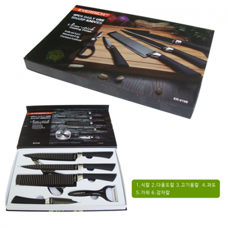[에버리치6종칼세트(블랙)] 주방칼세트/명품칼세트 #3