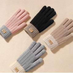 겨울 방한 꽈배기 장갑 니트 스마트폰터치 기모