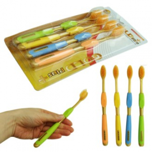 [프리미엄 나노골드칫솔] 칫솔4P세트/칫솔이중모