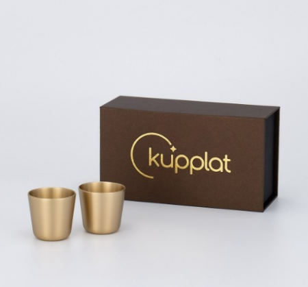 쿠플라트 국산 황동소주잔 2구 SET #3