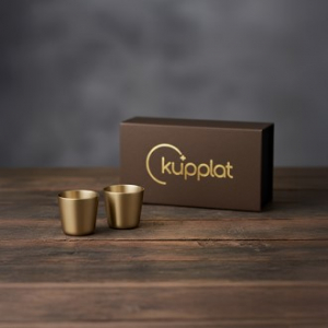 쿠플라트 국산 황동소주잔 2구 SET