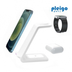 플레이고 A230 3in1 갤럭시 애플 공용 고속무선 충전기